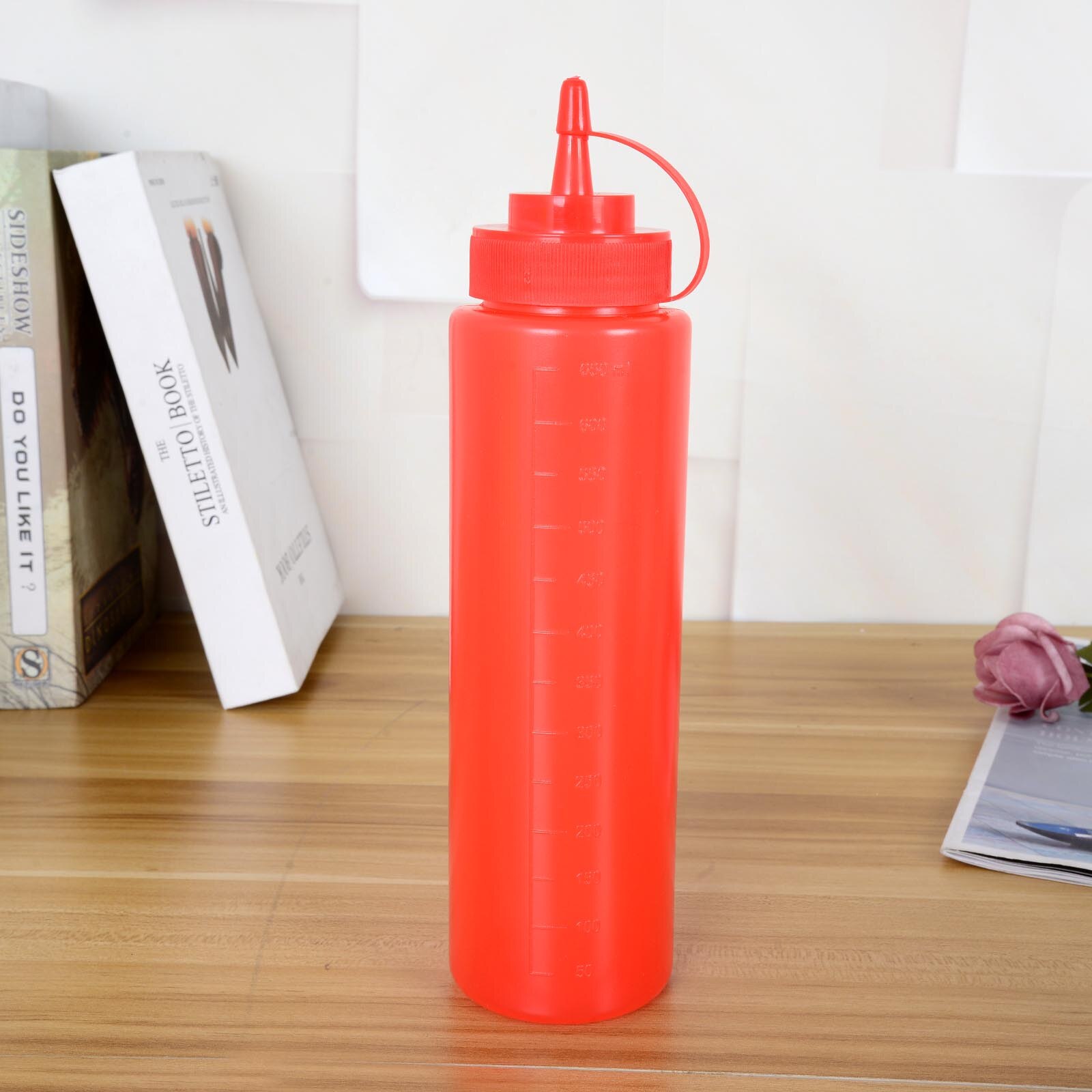 CellDeal 2Pcs Squeeze Flasche Salat Dressing Flasche Würze Spender Sauce Essig Öl Ketchup Menage Bin Tomaten Sauce Flasche