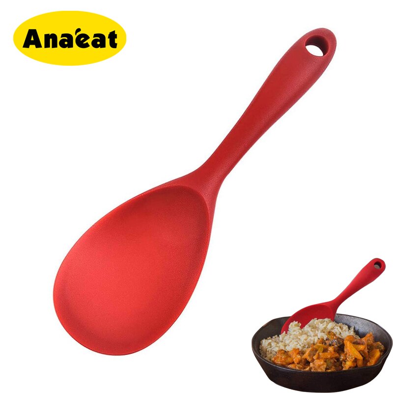 ANAEAT 1 piece of food grade heat resistant silicone rice spoon sushi spoon kitchen baking tool