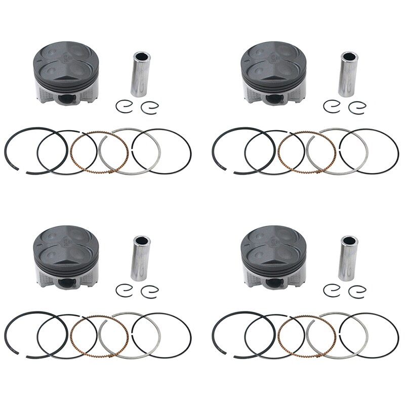 STD 56mm +25 +50 +75 +100 Motorcycle Piston & Ring & Clip Kit For YAMAHA FZR400RR FZ400 3TJ SP 4YR: 4sets STD