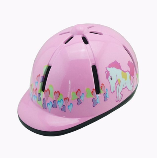 Equestrian helmet children riding helmet CE certified equestrian equipment Knight Helmet girl boy cartoon equestrian helmet: Pink