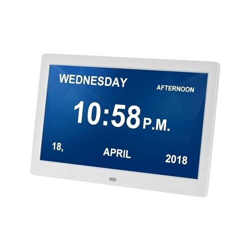 10 Inch Photo Frame & Digital Alarm LED Sn Simple Eletronic Photo Album Support Clock/Calendar/Time Setting/Music/Photo/Vide