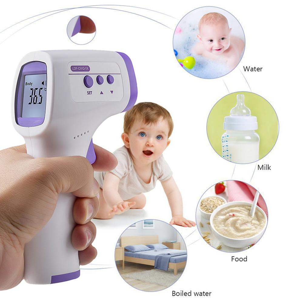 Berøringsfri baby voksen termometer pande termometer infrarød digital lcd kropstemperatur måling øre termometer