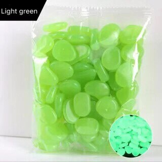 100/200Pcs Garden Luminous Stones Glow In The Dark Rocks Garden Pebbles for Garden Walkways Path Patio Yard Fish Tank Decoration: 100pcs / Light Green