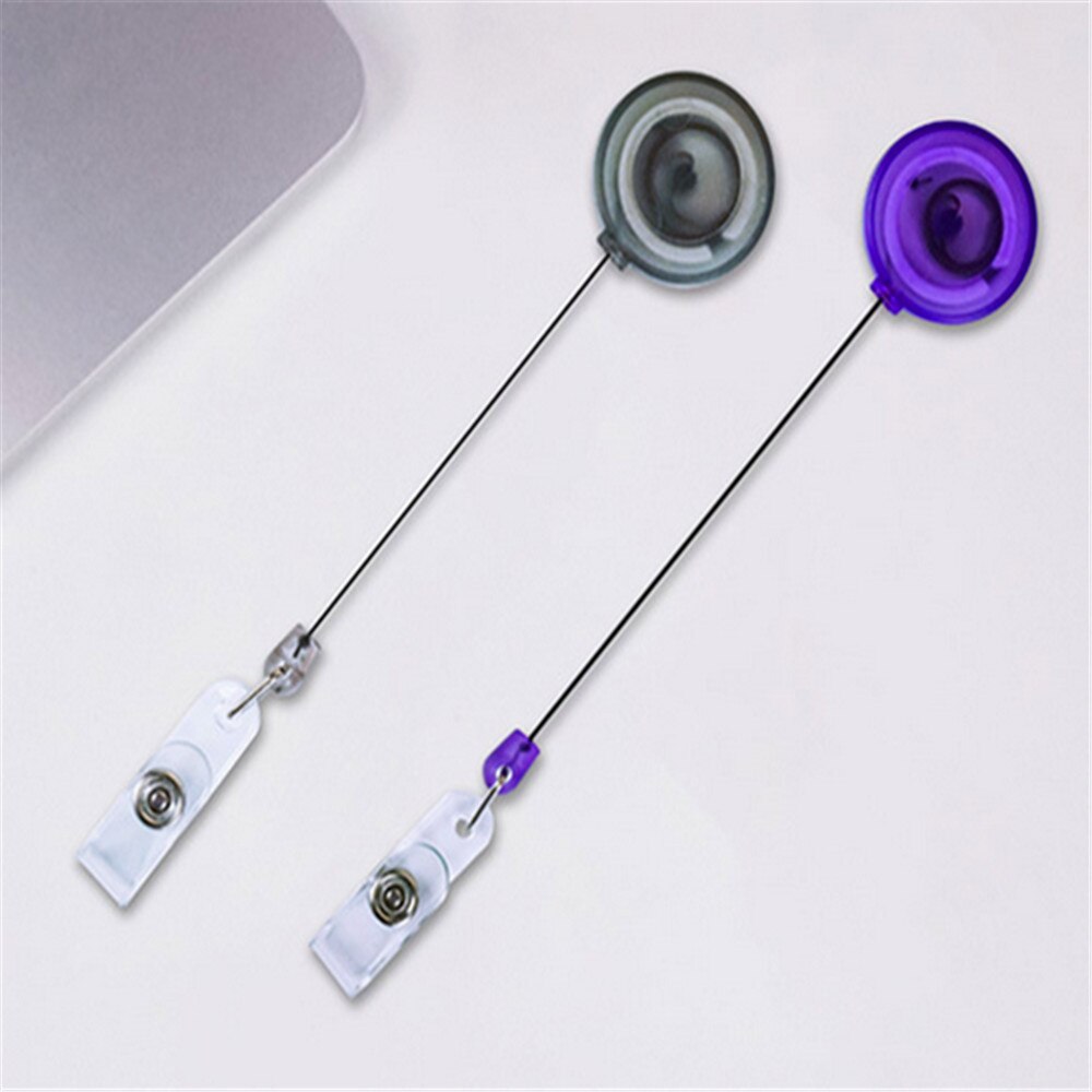 Matte Retractable Pull Badge ID Lanyard Name Tag Card Badge Holder Reels Key Ring Chain Clips School student office