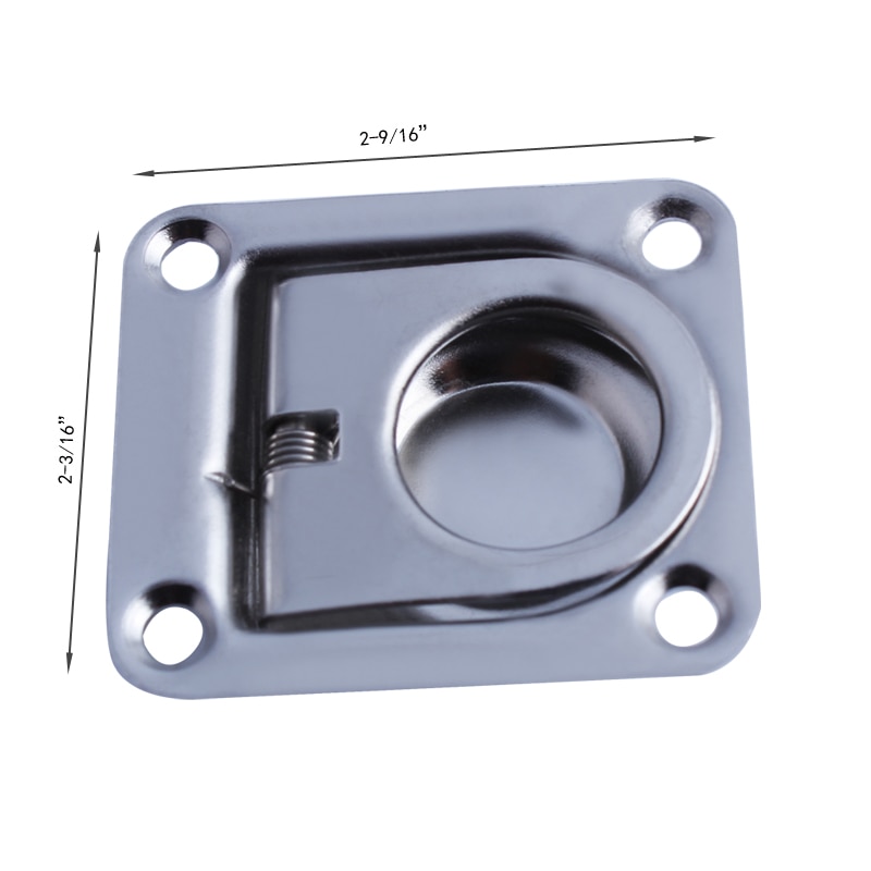 2 stück Marine Stiefel edelstahl Schließfach ziehen Ring griff Yacht spülen heben griff 2,5"