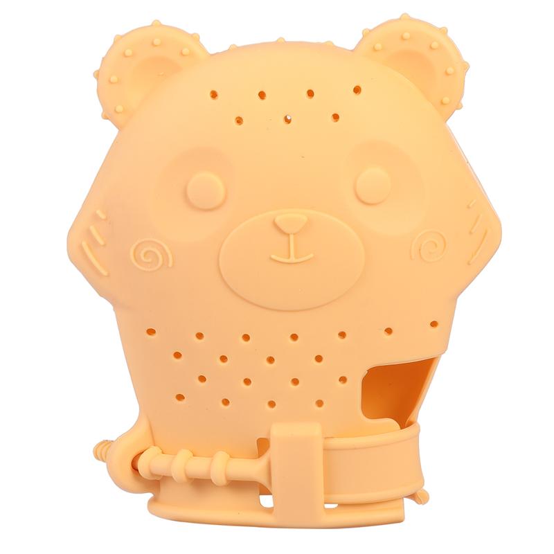 1Pc Baby Siliconen Bijtring Handschoen Mitten Baby Gum Veilig Natuurlijke Tandjes Slijpen Handschoen Helpen Baby Tandvlees Massage: Geel