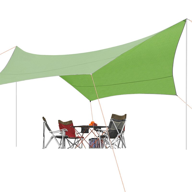 Portable Sun Shelter Awning Beach Outdoor Camping Garden Sun Awning Canopy Sunshade Hammock Rain Fly Tarp Waterproof Tent Shade: Green