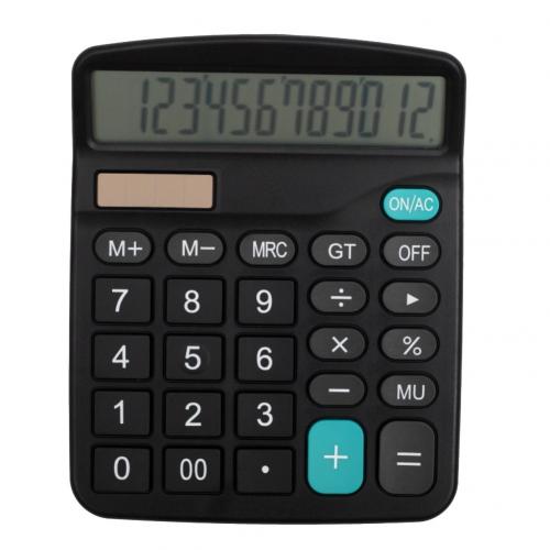 12-Digit Solar Dual Energy Calculator Financial Office Scientific Large Display Calculators for Tax Meeting Accountant Tools: Default Title