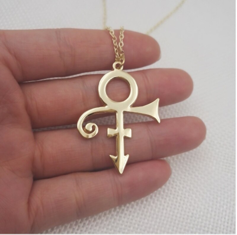 2pcs Women Prince Memorial Symbol Love Logo Necklace The Minimalism Singer Necklace Price Necklace With