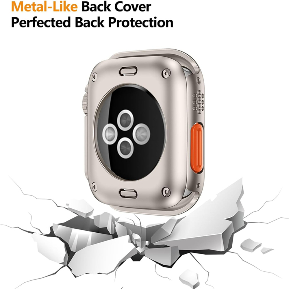 Skærmbeskytter etui til apple watch 46mm 42mm 45mm 44mm 40mm 41mm hård pc fuld bumper shell iwatch 10 9 8 7 se skift til ultra
