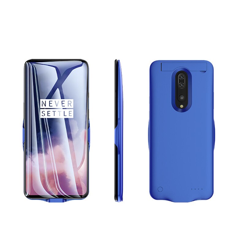 Power Case For Oneplus 7T Pro Slim Backup Battery Charger Power bank Back Cover for One Plus 7T 1+7T Back clip battery Cases: Oneplus 7T Pro Blue