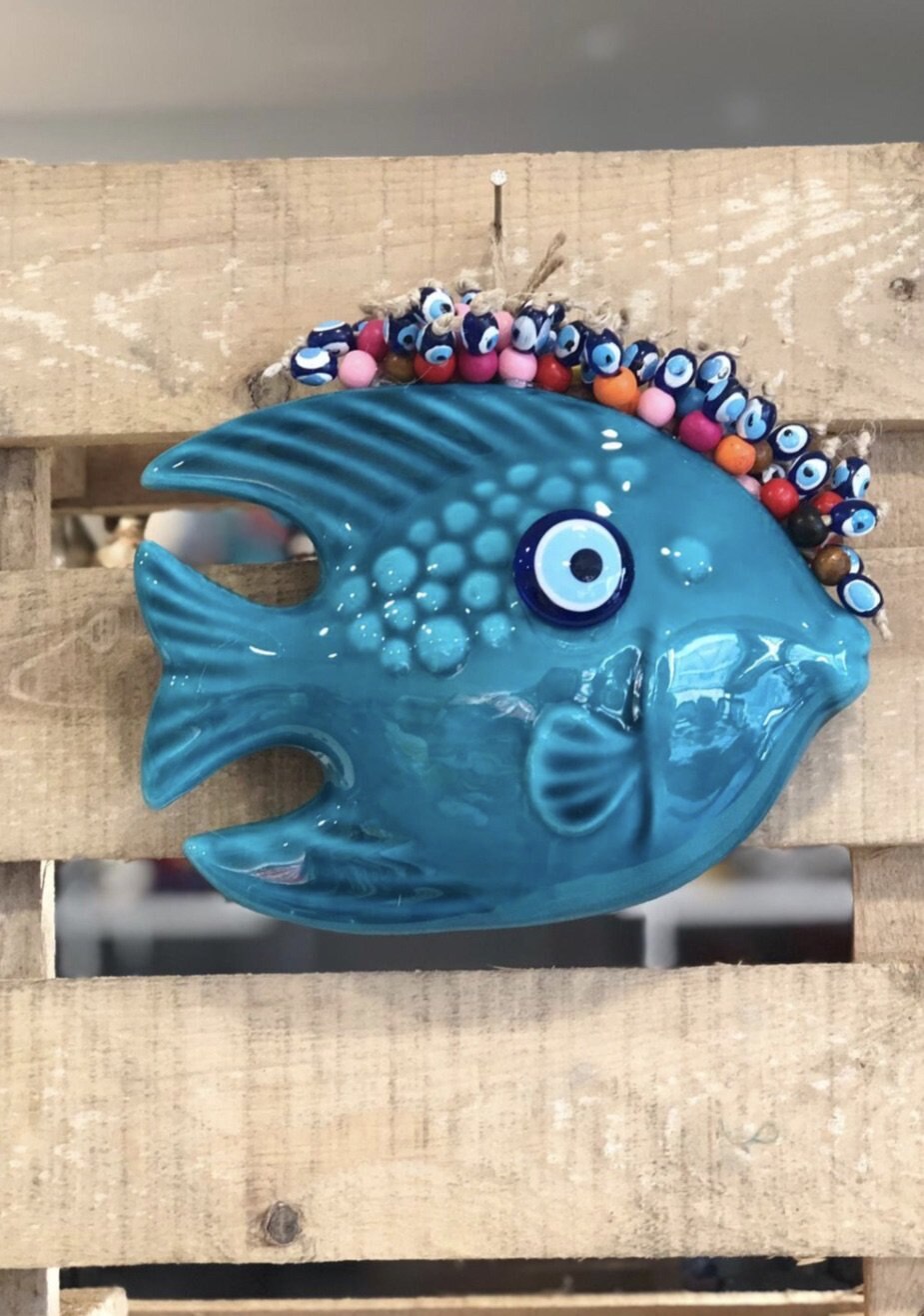Poisson en céramique grand oeil maléfique
