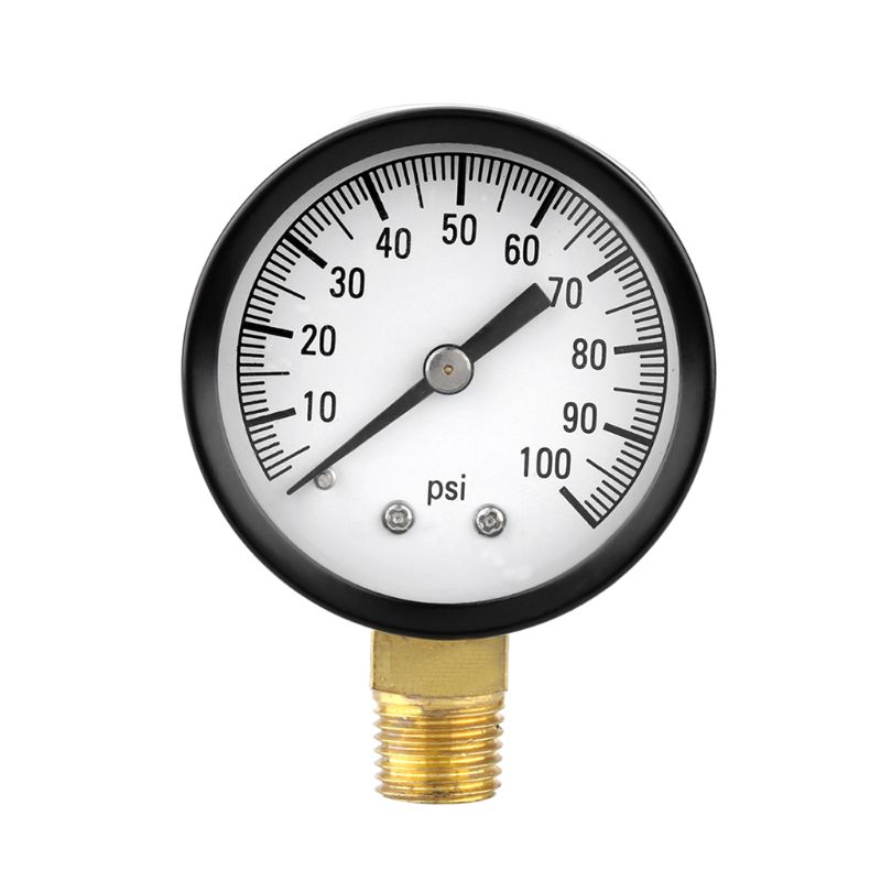 0-100 PSI 1/4" Well Pump Pool Spa Filter Water Pressure Gauge Low Lead Side Mount L29K: Default Title