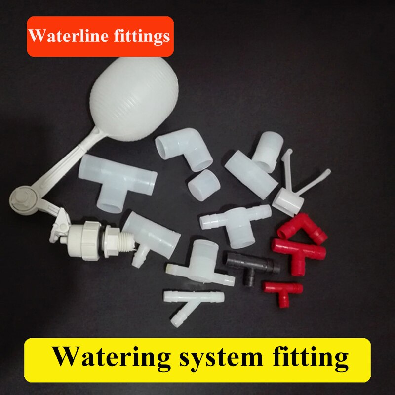100pcs water line spare part equipment cage associated T-junction sweep straight tee plug connector hen cage coop poultry farm