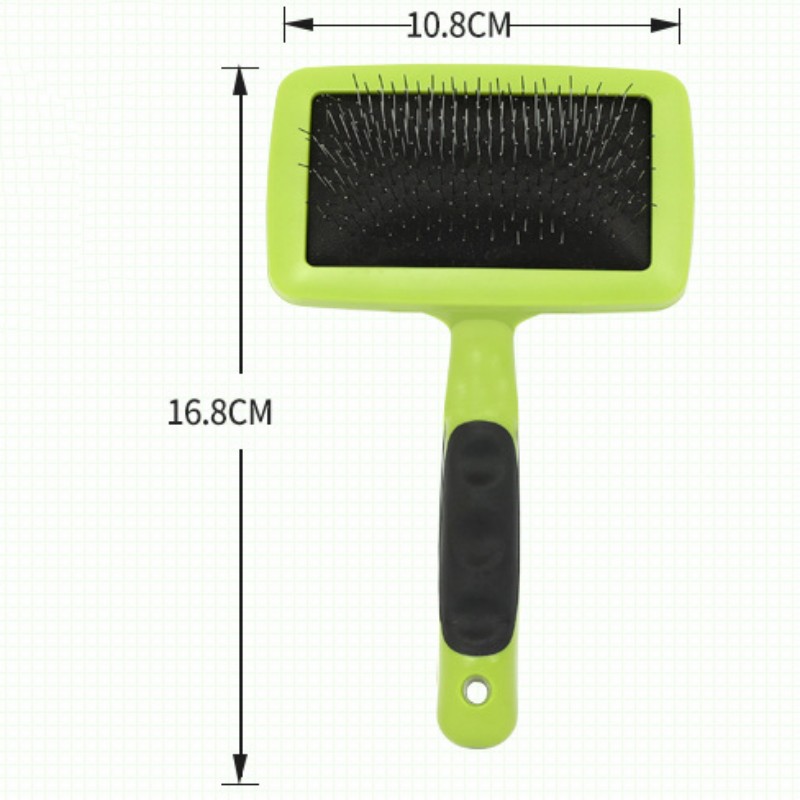 Brosse pour chien en acier inoxydable, peignes de Massage pour chien, brosse de toilettage pour animaux de compagnie, outils de nettoyage, poignée souple, peigne pour chat: Gris clair