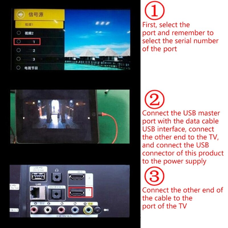 1080P Mirroring Cable Phone to TV HDTV Adapter For A-ndroid