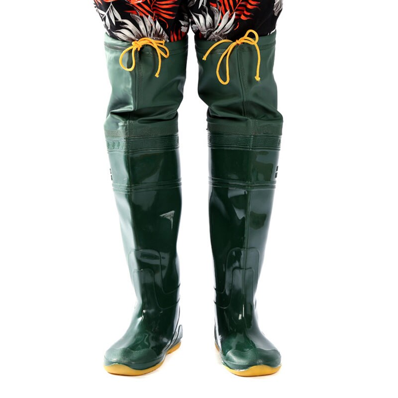 Højspring udendørs fiskeri waders sko over knæhøjde pvc materiale blød sål fiskeri waders unisex multifunktions fiske waders