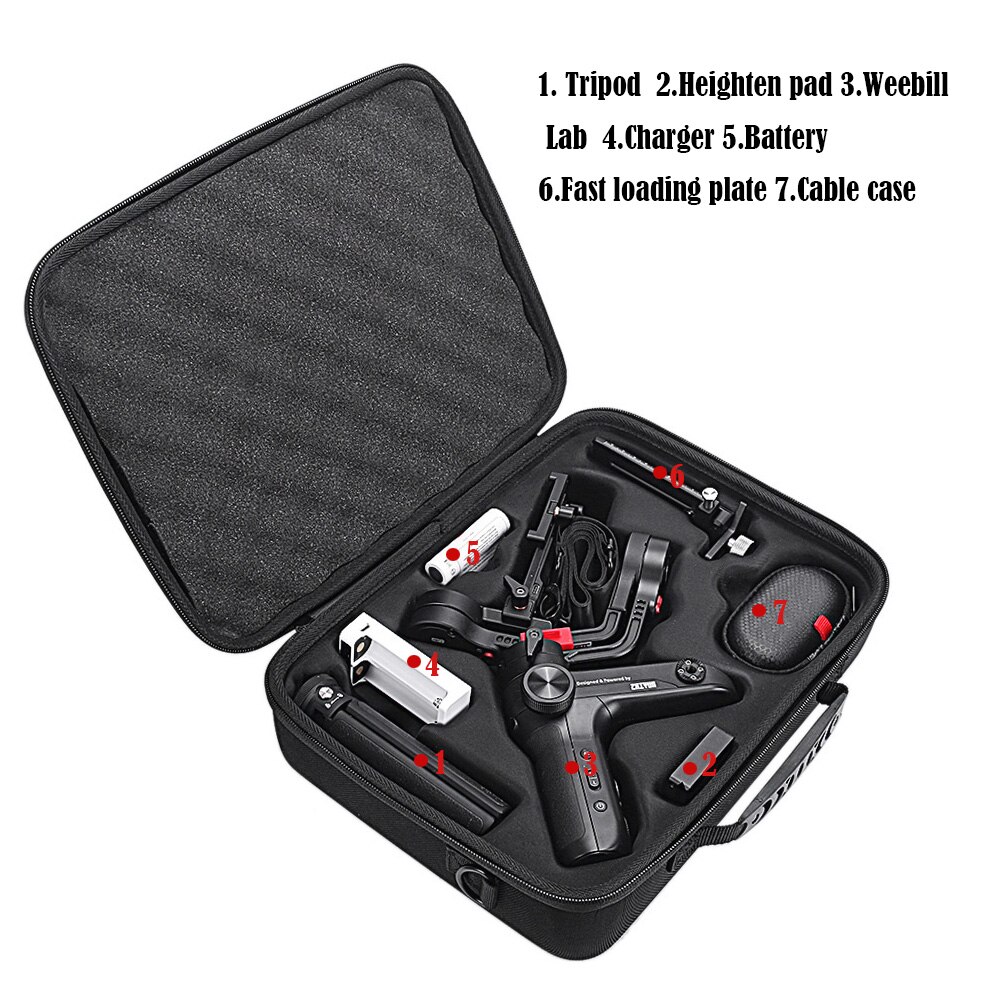 Draagbare opbergtas, draagtas, beschermhoes, reistas voor zhiyun weebill s gimbal-stabilisator/zhiyun weebill