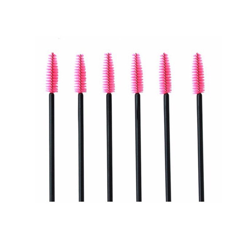 50 stk engangs nylon øyenbryn vippebørste mascara stav applikator spoolers øyevipper forlengelse kosmetiske børster sett sminkeverktøy