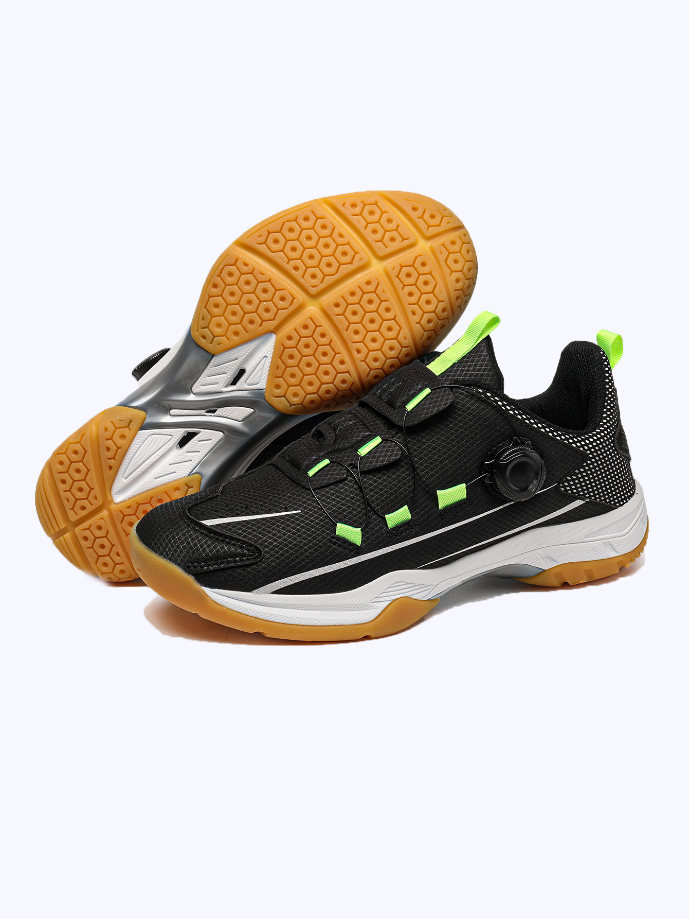Badmintonschoenen van exportkwaliteit met draaibare knopen voor dames en heren, ultralichte, antislip en schokabsorberende tennisschoenen voor sport.