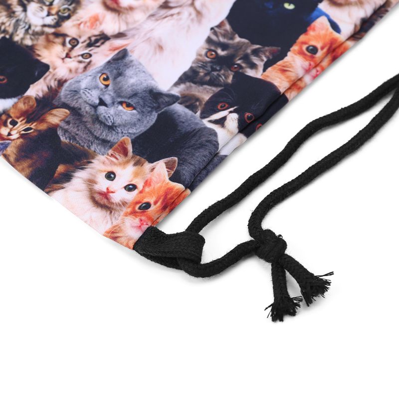 3d print trekkoord rugzak schattige katten rugzak schoudertassen sporttas  lx9f