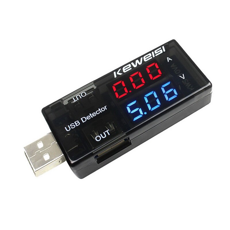 Lcd usb detektor usb volt strøm spænding læge oplader kapacitet tester meter voltmeter amperemeter strømbank stik: 6