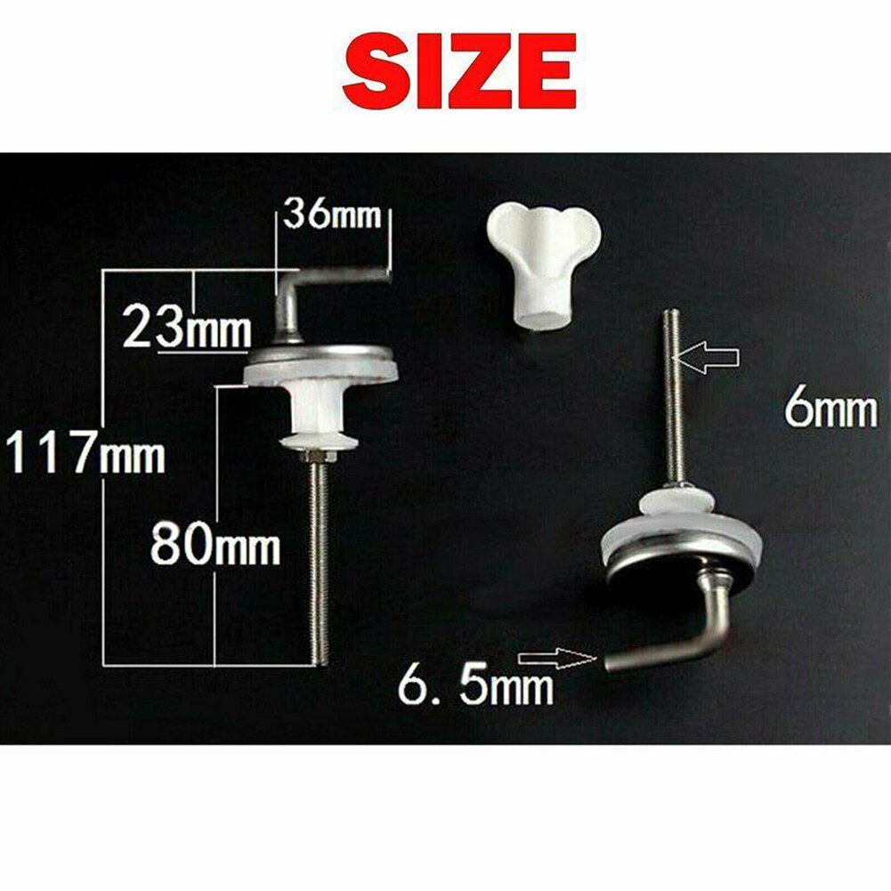 2pcs Toilet Seat Hinge Flush Toilet Cover Mounting Connector Toilet Lid Hinge Mounting Fittings Replacement Parts