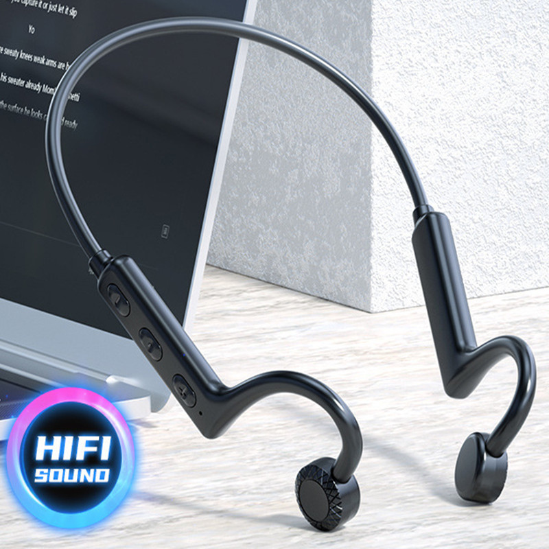 Knochenleitung Bluetooth Kopfhörer Drahtlose Bluetooth Headset HIFI Audio Nicht-in-Ohr Sport Wasserdichte Musik Kopfhörer