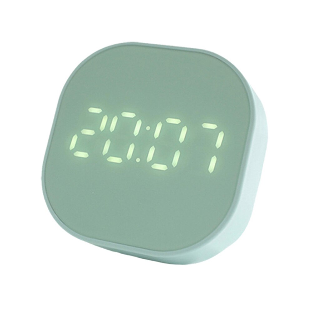 Digital Alarm Clock USB Charging Multifunctional Clock with Countdown Temperature Home Portable Mini Desktop Hangable Clock: Green