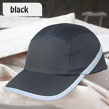 Bump Cap Lichtgewicht Honkbal Helm Zomer Arbeid Bescherming Werk Beschermende Veiligheid Hoed Ademend Anti-Collision Cap: black 2