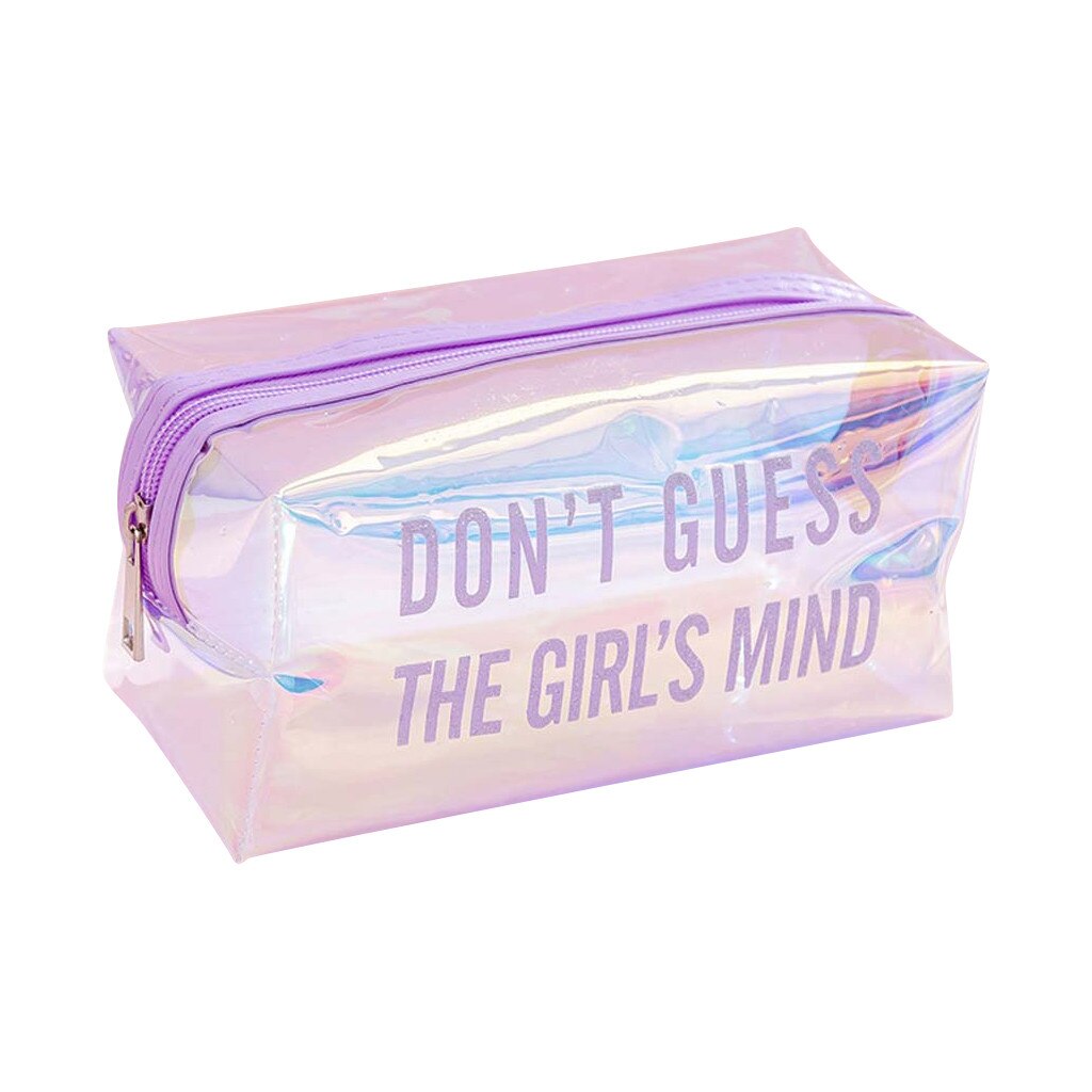 Transparent Large Capacity Pencil Case Big pencil bag kawaii Makeup Bag Stationery Storage Clear Pencil Pouch Makeup Storage Bag: PP