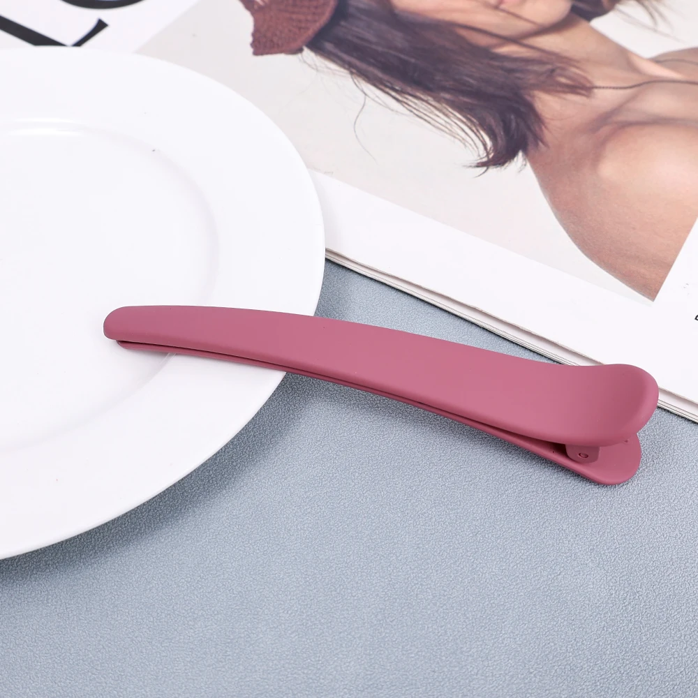 5 uds Clips de maquillaje niñas Clip de boca de pato mujeres Clip de pelo de plástico horquilla accesorios para el cabello abrazadera de sección peluquería: YELLOW
