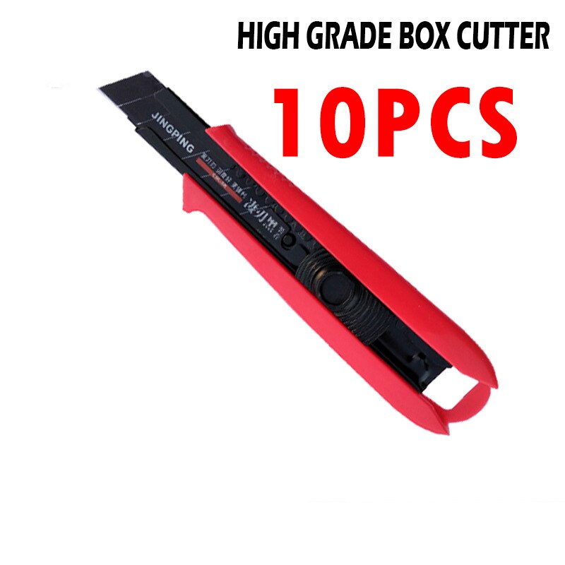 10p High Utility Knife Black Blade Rotary Lock Paper Cutter 18mm Wallpaper Cutter Office Study Industry With 10pcs Blade: C 10P