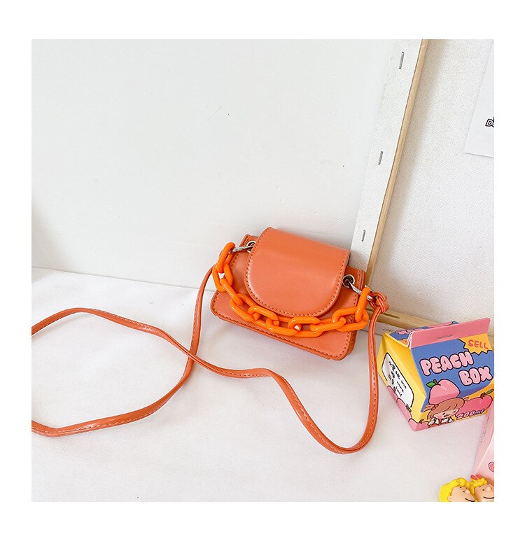 freundlicher Geldbörsen und Handtaschen Mini Crossbody Nette Mädchen Kleinen Münzfach Baby Geldbörse Kupplung Hand Taschen Tote: Orange