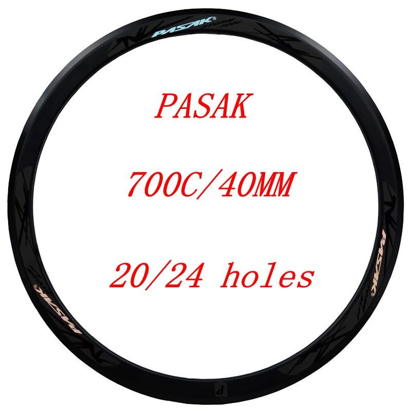 700C road bike rims wheel rims 20hole 24hole method mouth aluminum alloy 40mm 660g double knife ring