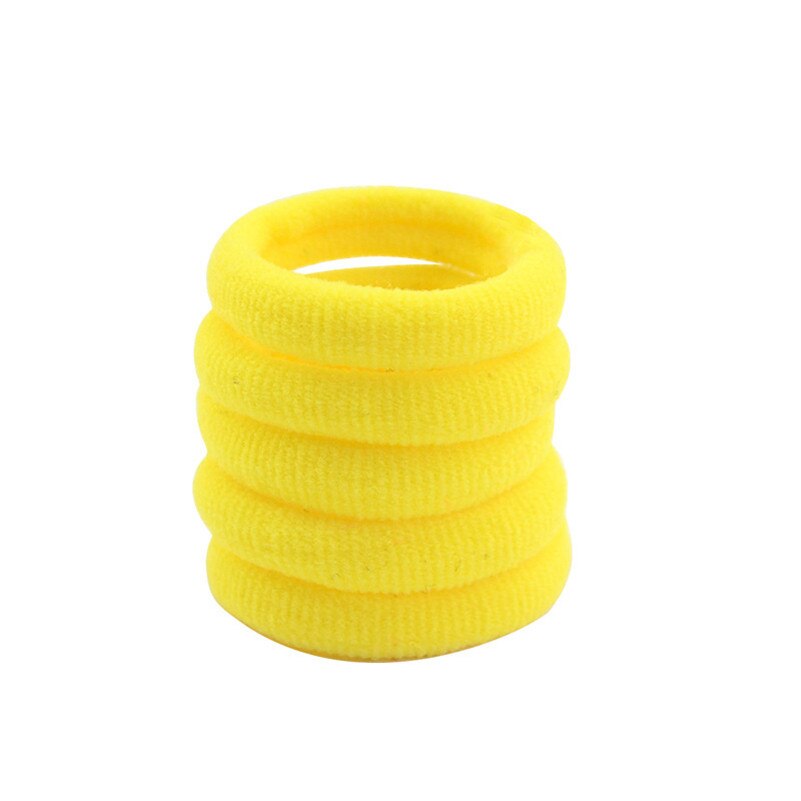 10 stks/partij Haaraccessoires Meisjes Kids Candy Kleur Elastische Haarbanden De Paardenstaart Houder Rubber Band Boutique Haar Tie 13 kleuren: 10 Yellow