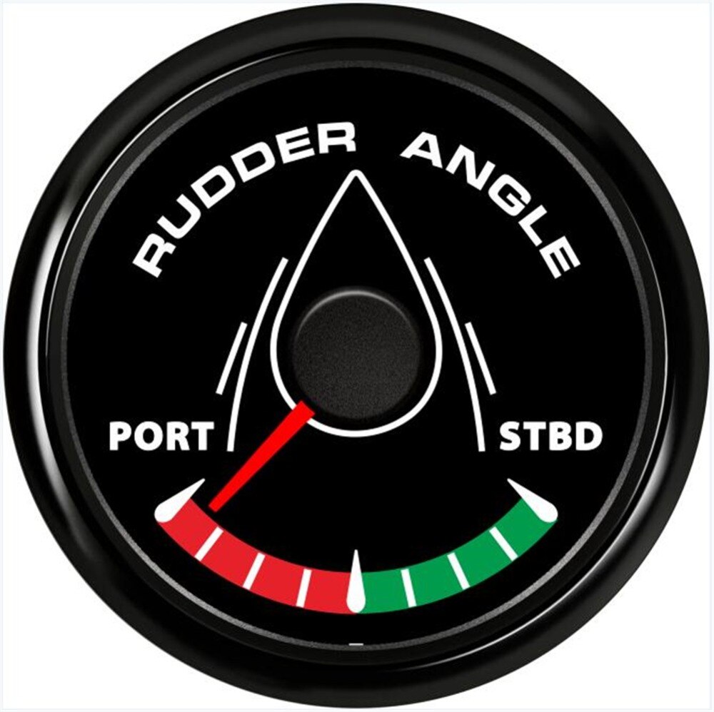 Pack of 1 52mm Waterproof Rudder Angle Gauges 9-32V Marine LCD Rudder Angle Meters Port to STBD with 8 Kinds Backlight for Ship