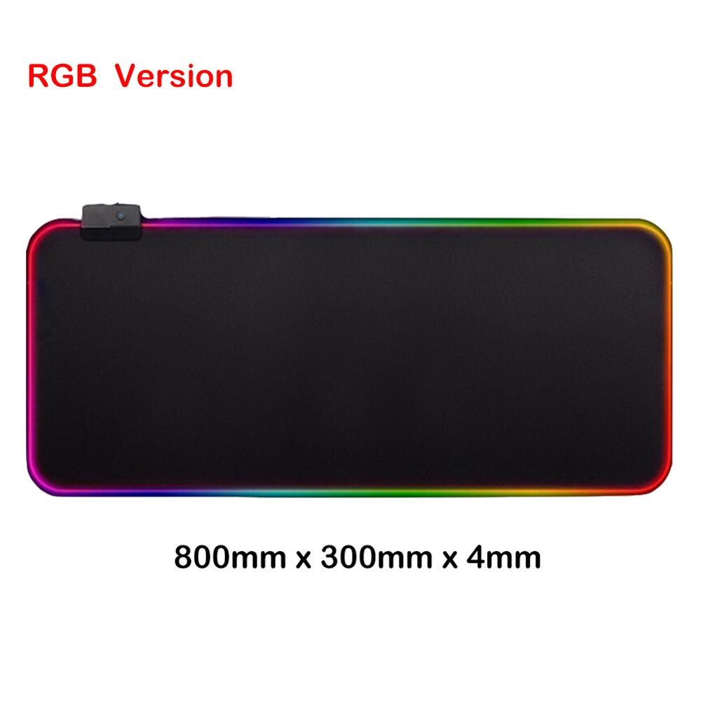 Colorful RGB Mouse Pad Anti-Slip Desk Rubber Pad USB Wired Lighting Backlight Big Gaming Mouse Carpet For keyboard Desk Mise: C