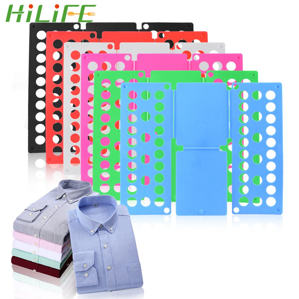 HILIFE T Shirt Folding Board Kids Magic Clothes Folder Jig For T Shirts Jumpers Organizer Save Time Quick Laundry Holder