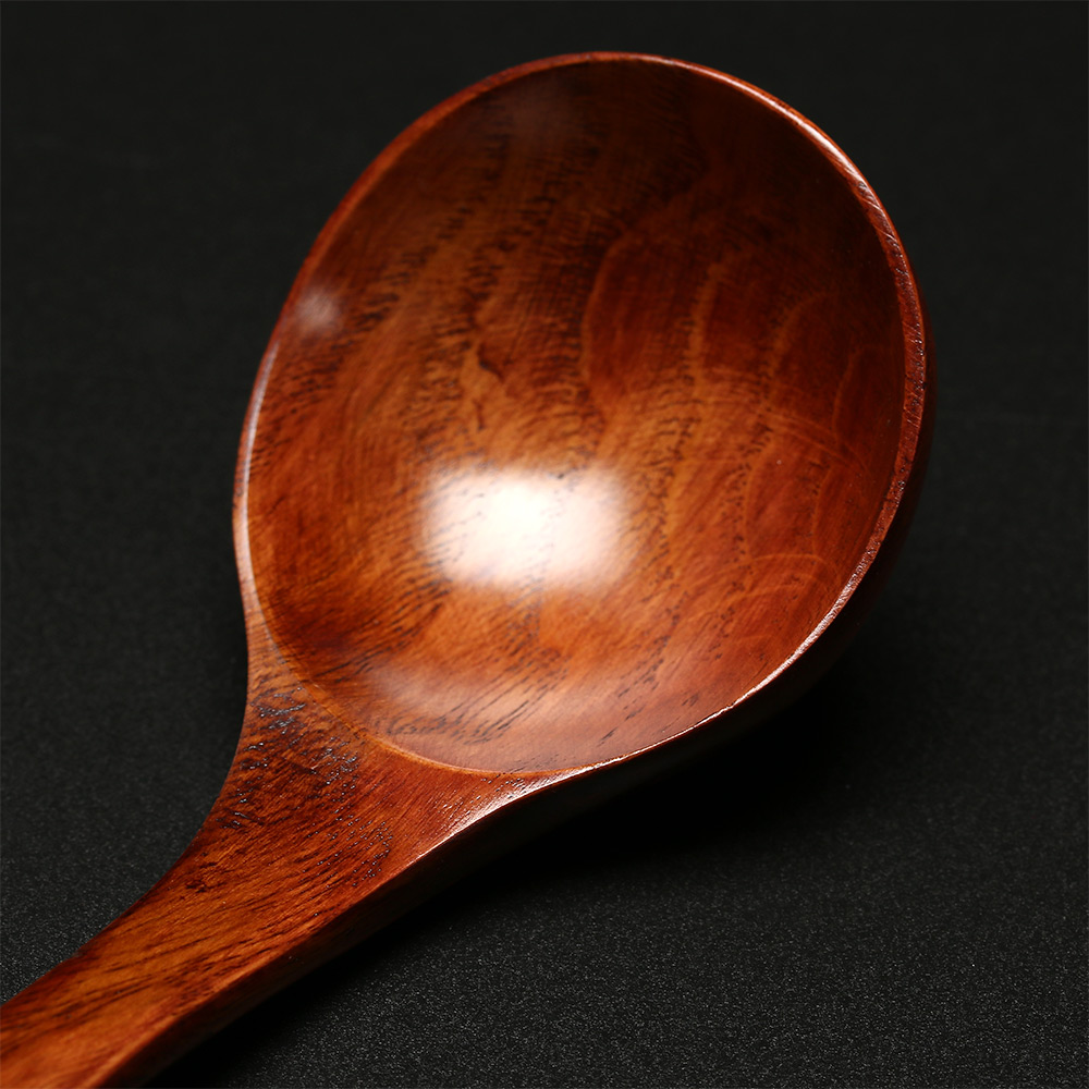 Wooden Long Handle Large Soup Scoops Cooking Scoop Natural Wood Spoon Soup Ladle Ramen Spoon Catering Tableware Kitchen Utensil
