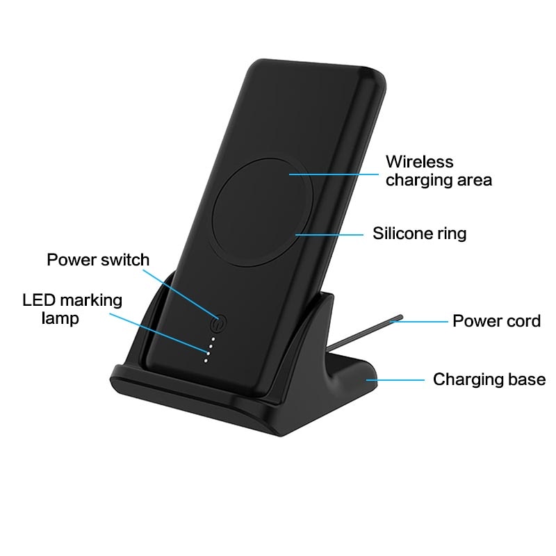 10000mAh Qi batterie externe sans fil chargeur rapide Powerbank pour iPhone 11 pro Xiao mi mi 9 Samsung S9 support de téléphone sans fil