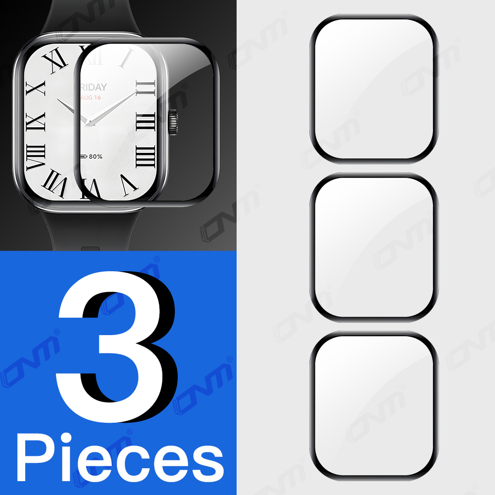 Screenprotector voor Xiaomi Redmi Watch 5 HD Antikras Volledige dekking Beschermfolie Screenprotector Accessoires (geen glas): Bruin