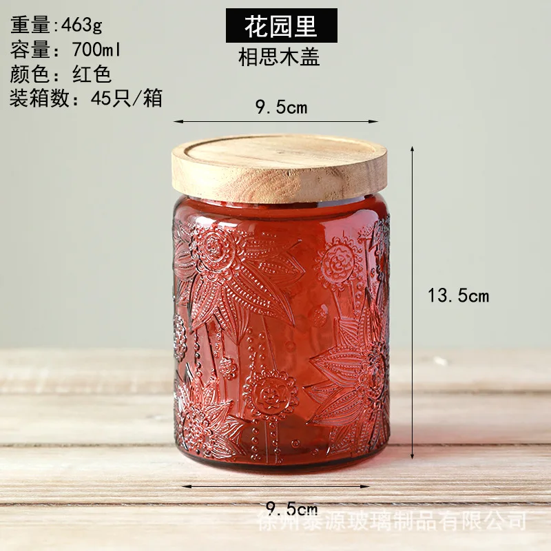 Contenedor de alimentos para cocina, tarros de vidrio con tapa, cajas organizadoras de cereales, tarros de albañil, caja de aperitivos, botellas de vidrio selladas, Gadgets: violet