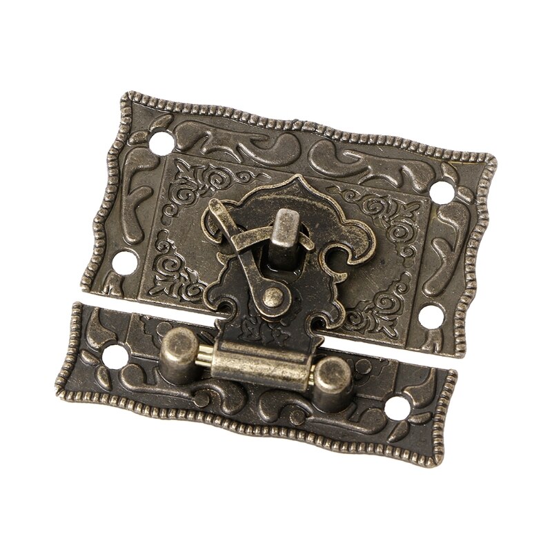 55mm x 47mm Vintage Style Loquet En Bois Boîte Loquet De Serrure de Coffre Ton Bronze Antique Directe