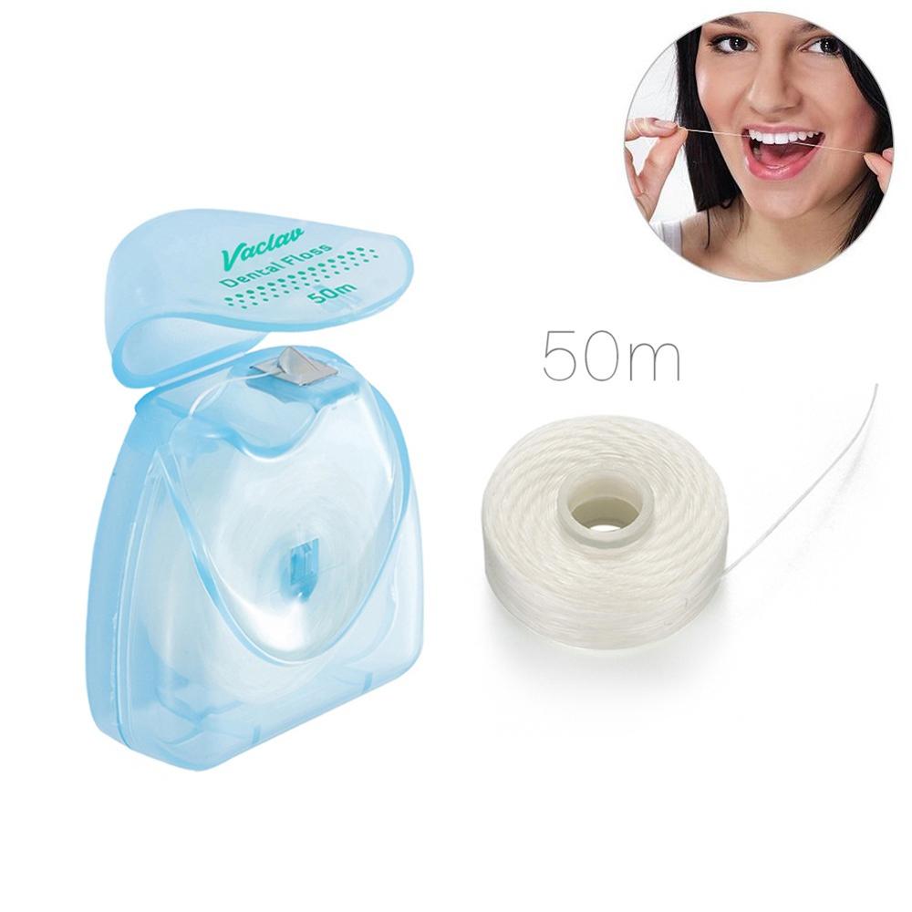 50 Meters Wax Superfine Floss High Elasticity Interdental Floss Original Floss Oral Hygiene F