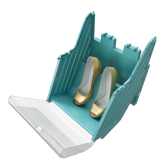 CellDeal Large Thick Plastic Shoe Box Detachable Folding Shoe Boxes Storage Shoe Cabinet Shoe Storage Shoe Organizer Shoe Rack