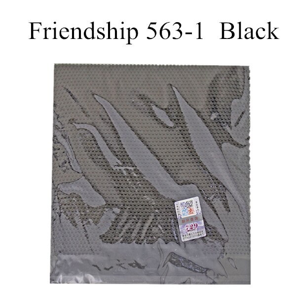 RITC 729 Friendship 563-1 Medium Pips-Out Table Tennis (Ping Pong) Rubber With Sponge: Black