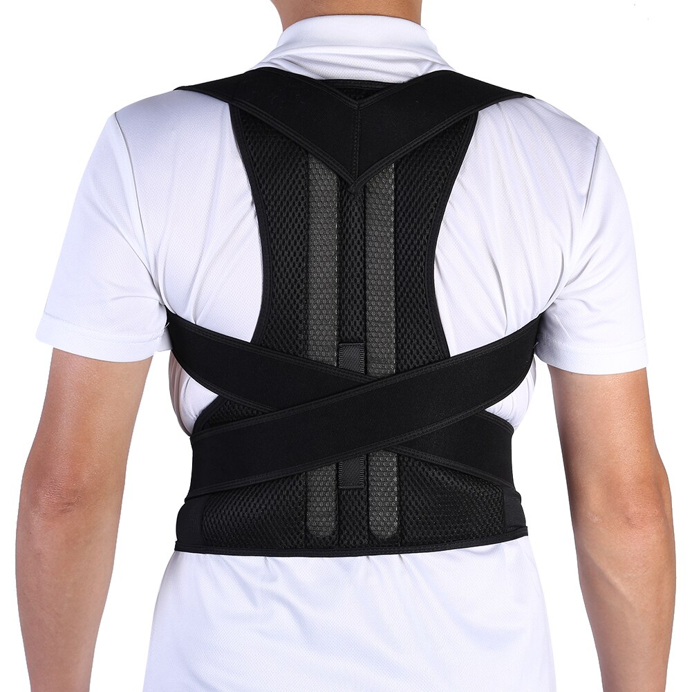 Verstelbare Houding Corrector Rugondersteuning Strap Schouder Lumbale Taille Wervelkolom Brace Pijnbestrijding Posture Orthopedische Riem