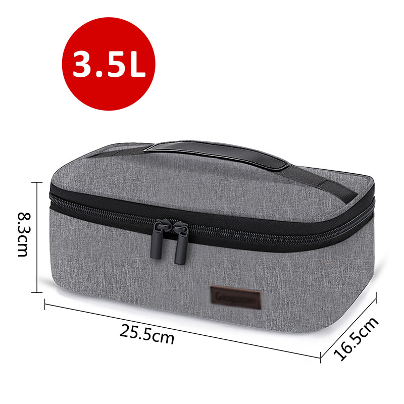 Aosbos-Bolsa de almuerzo de lona con aislamiento cuadrado portátil, bolsa térmica para comida, Picnic, para mujeres, niños y hombres, fiambrera más fresca, 2022: Castaño