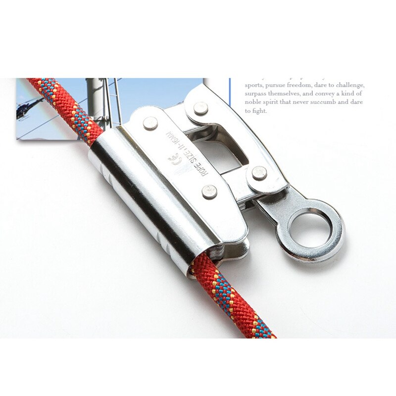 Agarradera de cuerda de acero inoxidable seguridad escalada Arborist 11-16mm agarre de cuerda equipo de escalada
